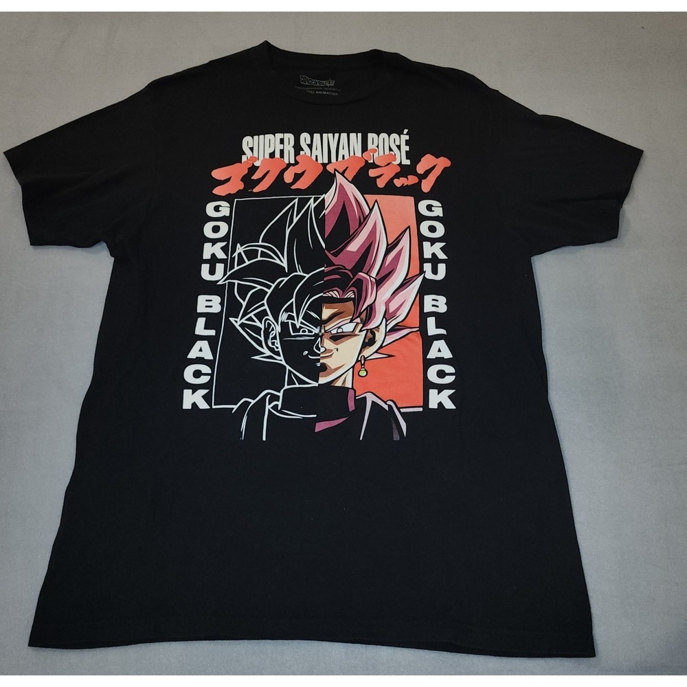 Dragon Ball Super Goku Black Rose Anime Graphic T Shirt Mens Large Toei...